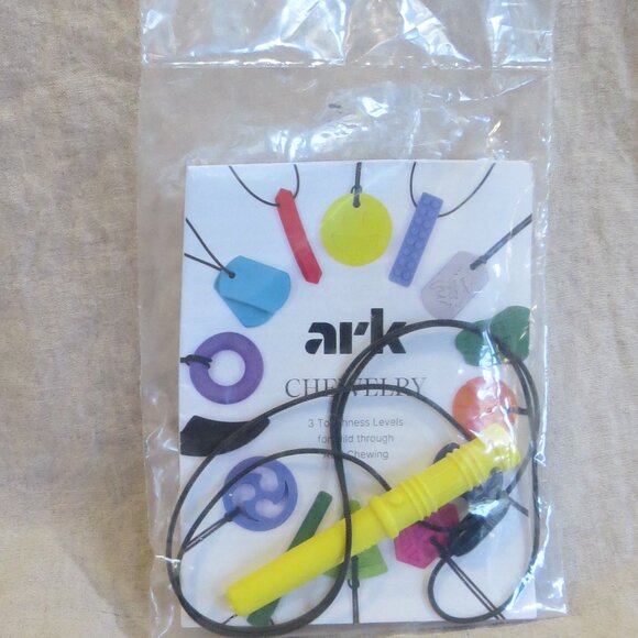 ARK Bite Saber® Sensory Chewelry Necklace, Yellow for Light Chewers, USA Made - Picture 1 of 6